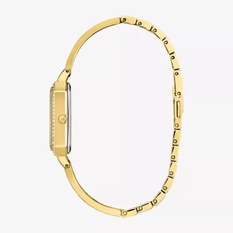 Citizen Womens Crystal Accent Gold Tone Stainless Steel Bracelet Watch Em0982-54e