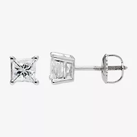 Premier Collection 1/4 CT. T.W. Natural Princess-Cut Diamond Stud Earrings