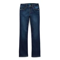Thereabouts Little & Big Kid Girls Adjustable Waist Stretch Fabric Superflex Mid Rise Regular Fit Bootcut Jean