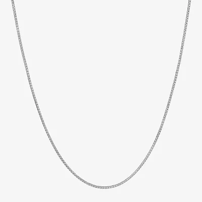 Made in Italy Womens Sterling Silver 30 Inch Box Chain Necklace