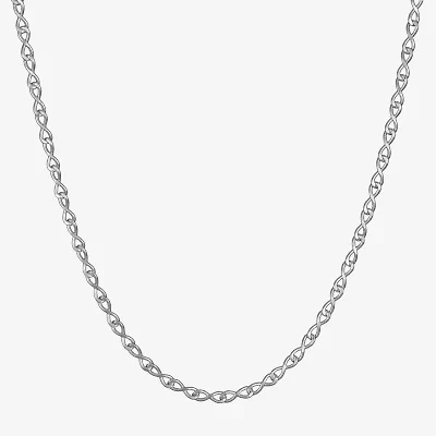 Made in Italy Womens Sterling Silver 30 Inch Link Chain Necklace