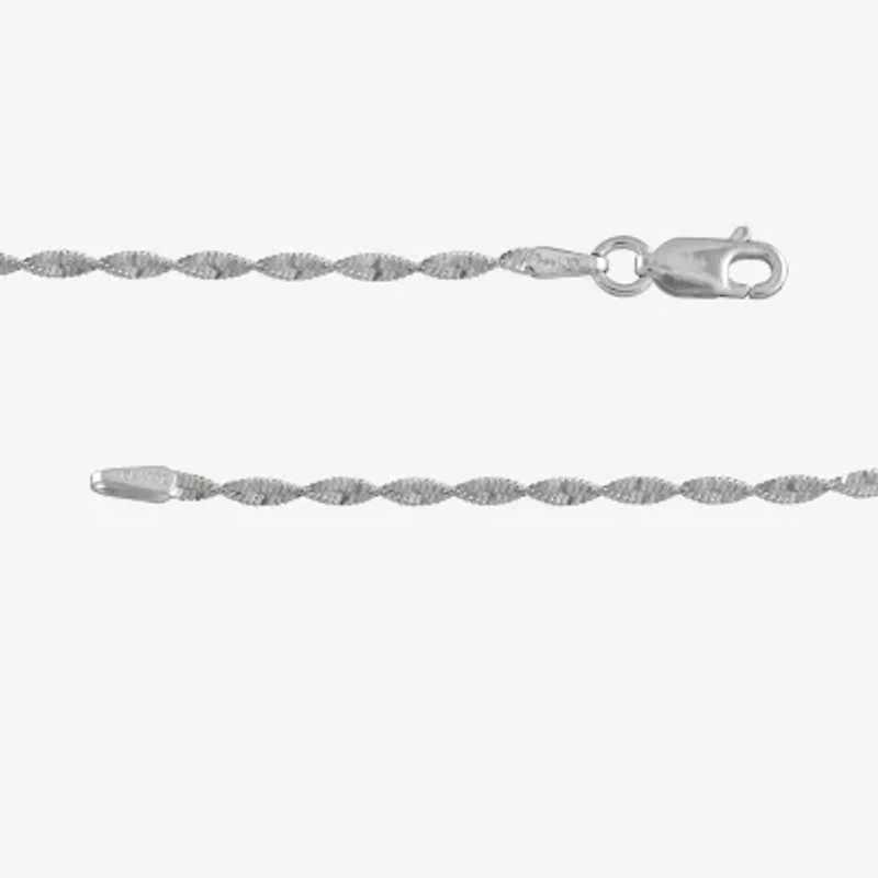 Made in Italy Womens Sterling Silver 18 Inch Herringbone Chain Necklace