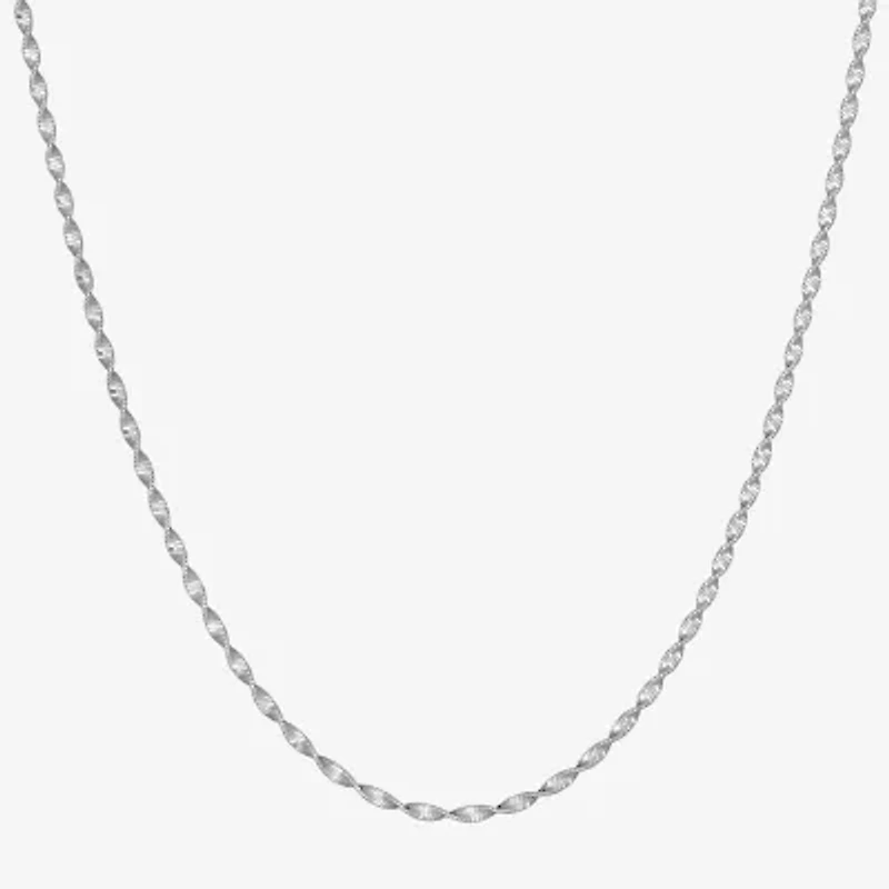 Made in Italy Womens Sterling Silver 18 Inch Herringbone Chain Necklace