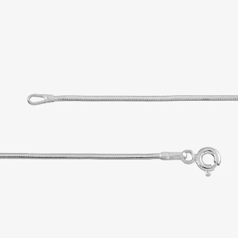 Made Italy Womens Sterling Silver 16 Inch Snake Chain Necklace