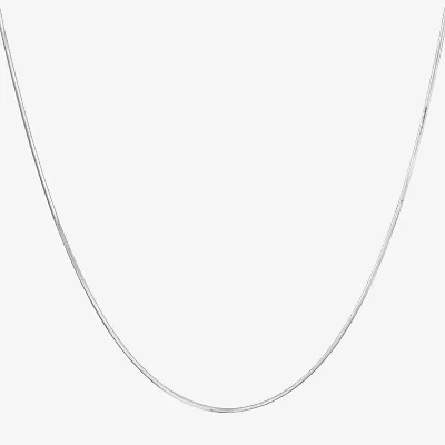 Made Italy Womens Sterling Silver 16 Inch Snake Chain Necklace