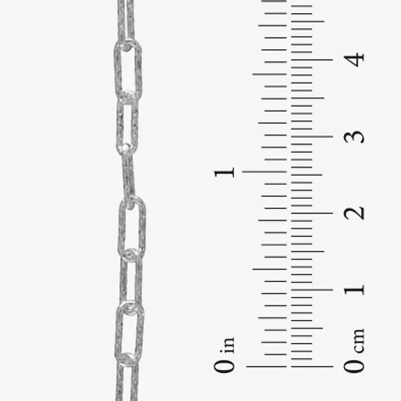 Made in Italy Womens Sterling Silver Inch Link Necklace