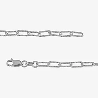 Made in Italy Womens Sterling Silver 22 Inch Paperclip Chain Necklace