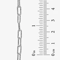 Made in Italy Womens Sterling Silver Inch Link Necklace