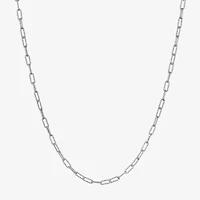 Made in Italy Womens Sterling Silver Inch Link Necklace