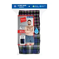 Hanes Mens Big and Tall 4 Pack Boxers 795bx4