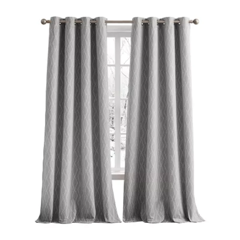 G.H. Bass & Co. River Grommet Top Blackout Set of 2 Curtain Panel