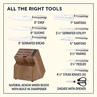 Chicago Cutlery Insignia Stainless Steel 18-pc. Knife Block Set