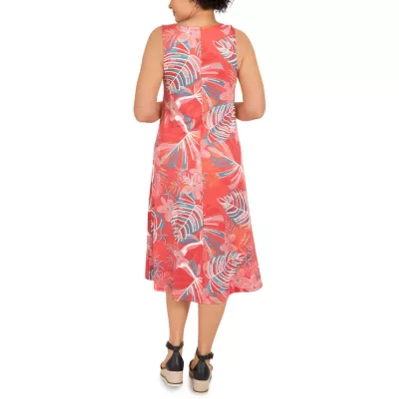 Larky Lark Womens Sleeveless High-Low Fit + Flare Dress