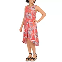 Larky Lark Womens Sleeveless High-Low Fit + Flare Dress