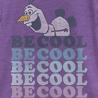 Little & Big Kid Girls Crew Neck Short Sleeve Slim Fit Frozen Olaf Graphic T-Shirt