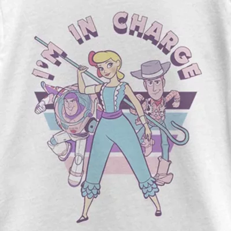 Little & Big Kid Girls Crew Neck Short Sleeve Slim Fit Toy Story Graphic T-Shirt