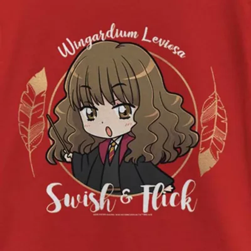 Little & Big Kid Girls Crew Neck Short Sleeve Slim Fit Harry Potter Graphic T-Shirt