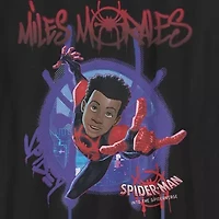Miles Morales Little & Big Kid Boys Crew Neck Short Sleeve Slim Fit Spiderman Graphic T-Shirt