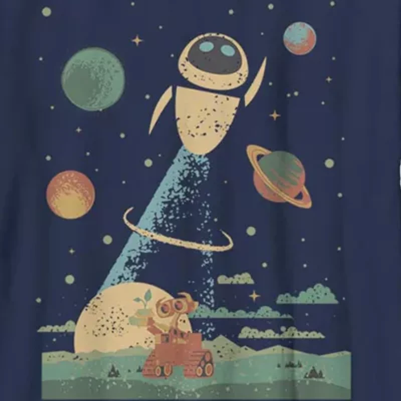 Little & Big Kid Boys Crew Neck Short Sleeve Slim Fit Wall-E Graphic T-Shirt