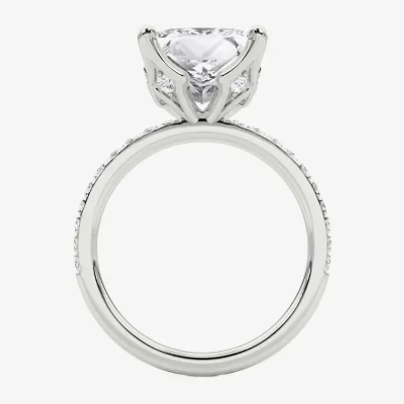 Grown Gorgeous (F / Vs2) Womens / Ct. T.W. Lab White Diamond 14K Gold Side Stone Engagement Ring