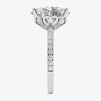 Grown Gorgeous (F / Vs2) Womens CT. T.W. Lab White Diamond 14K Gold Oval Side Stone Engagement Ring