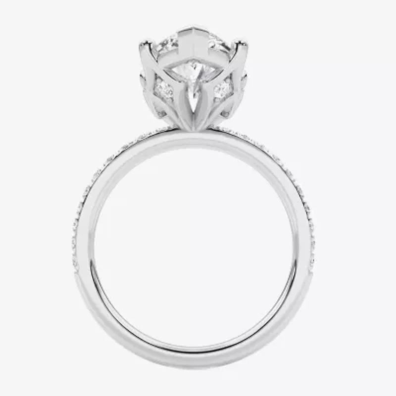 Grown Gorgeous (F / Vs2) Womens / Ct. T.W. Lab White Diamond 14K Gold Marquise Side Stone Engagement Ring