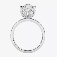 Grown Gorgeous (F / Vs2) Womens / Ct. T.W. Lab White Diamond 14K Gold Marquise Side Stone Engagement Ring