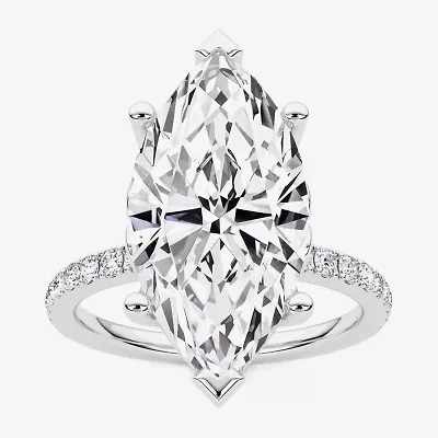 Grown Gorgeous (F / Vs2) Womens / Ct. T.W. Lab White Diamond 14K Gold Marquise Side Stone Engagement Ring