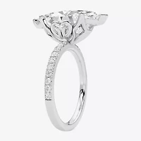Grown Gorgeous (F / Vs2) Womens / Ct. T.W. Lab White Diamond 14K Gold Marquise Side Stone Engagement Ring