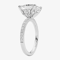 Grown Gorgeous (F / Vs2) Womens / Ct. T.W. Lab White Diamond 14K Gold Side Stone Engagement Ring