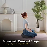 Sweet Home Collection Crescent Zafu Meditation Cushion Floor Pillow