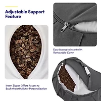 Sweet Home Collection Crescent Zafu Meditation Cushion Floor Pillow