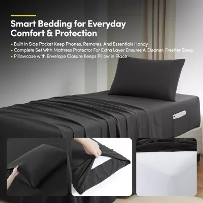 Sweet Home Collection Quilted Cozy Breathable Bedding Set Down Alternative Comforter