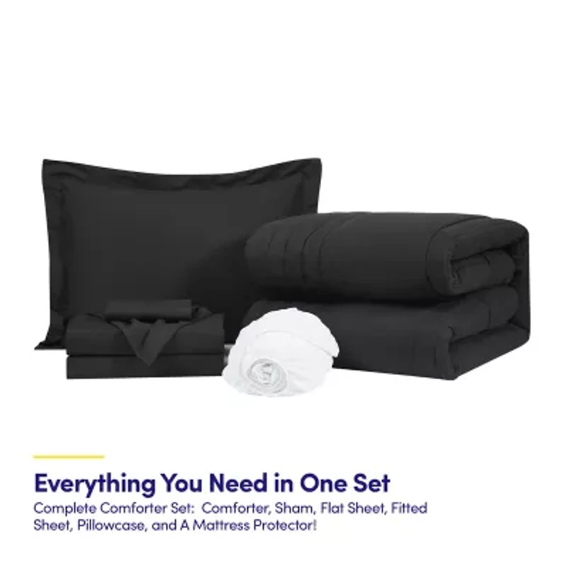 Sweet Home Collection Quilted Cozy Breathable Bedding Set Down Alternative Comforter