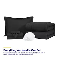 Sweet Home Collection Quilted Cozy Breathable Bedding Set Down Alternative Comforter