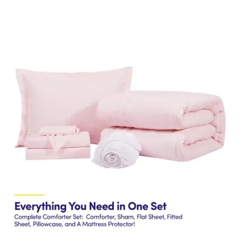 Sweet Home Collection Quilted Cozy Breathable Bedding Set Down Alternative Comforter