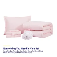 Sweet Home Collection Quilted Cozy Breathable Bedding Set Down Alternative Comforter