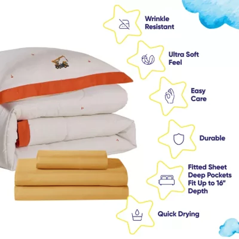 Sweet Home Collection Construction Cozy Kids Bedding Set Down Alternative Comforter