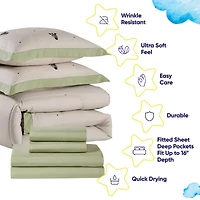 Sweet Home Collection Savana Kids Animal Printed Bedding Set Down Alternative Comforter Set