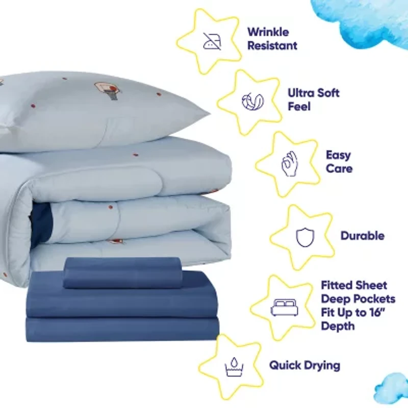 Sweet Home Collection Basketball Cozy Kids Bedding Set Down Alternative Comforter