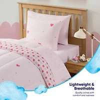 Sweet Home Collection Hearts Cozy Kids Bedding Set Down Alternative Comforter Set