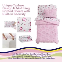 Sweet Home Collection Pheobe Floral Kids Bedding Set Down Alternative Comforter