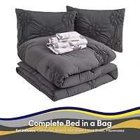 Sweet Home Collection Pintuck Basketball Kids Bedding Set Down Alternative Comforter