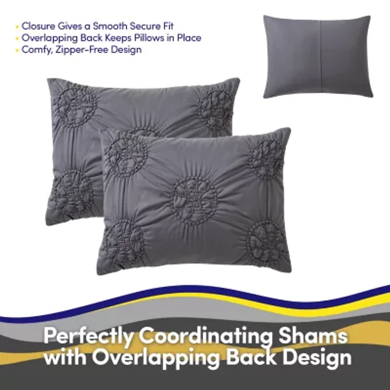 Sweet Home Collection Pintuck Basketball Kids Bedding Set Down Alternative Comforter