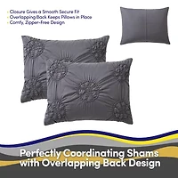 Sweet Home Collection Pintuck Basketball Kids Bedding Set Down Alternative Comforter