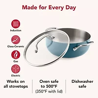 KitchenAid Color-Finished Stainless Steel 3-Ply Base  4-qt. Dutch Oven
