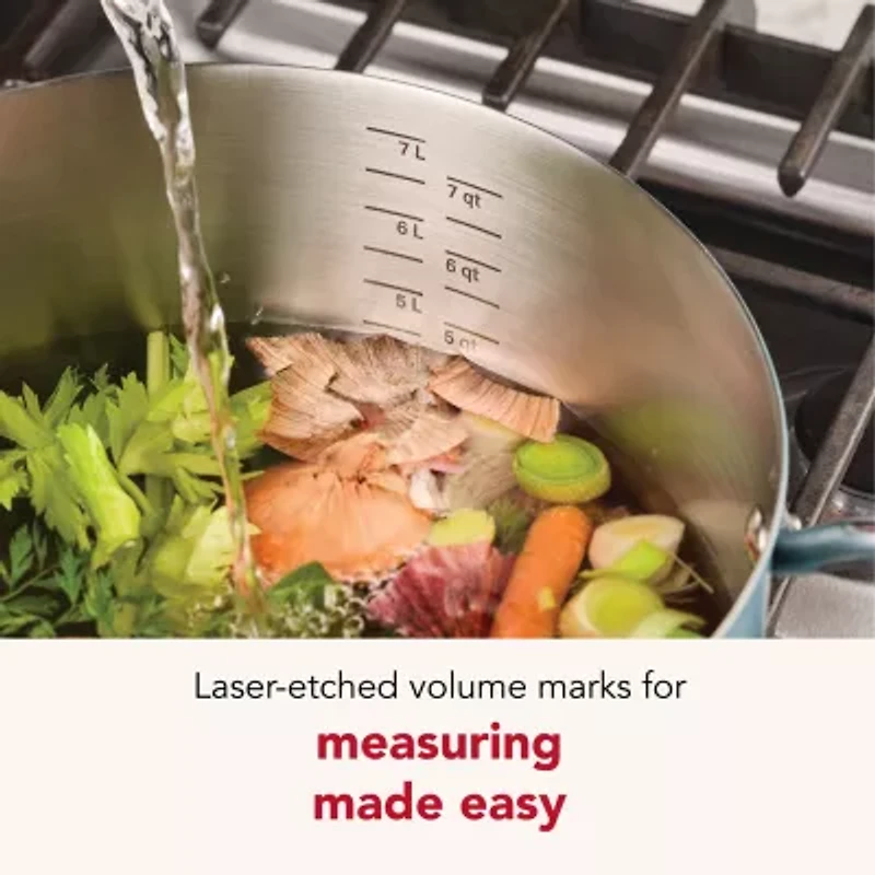 KitchenAid Color-Finished Stainless Steel Agave 3-Ply Base Stainless Steel Stockpot