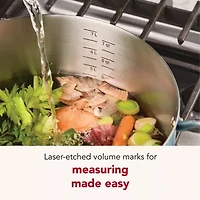 KitchenAid Color-Finished Stainless Steel Agave 3-Ply Base Stainless Steel Stockpot