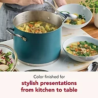 KitchenAid Color-Finished Stainless Steel Agave 3-Ply Base Stainless Steel Stockpot