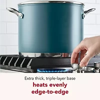 KitchenAid Color-Finished Stainless Steel Agave 3-Ply Base Stainless Steel Stockpot